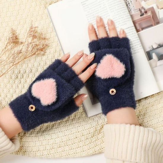 Mitaine Coeur Bleu Marine